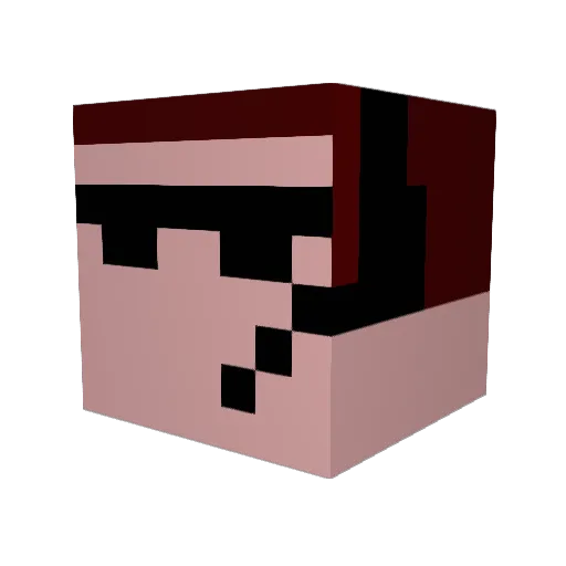 affentot Minecraft avatar head, 3D render