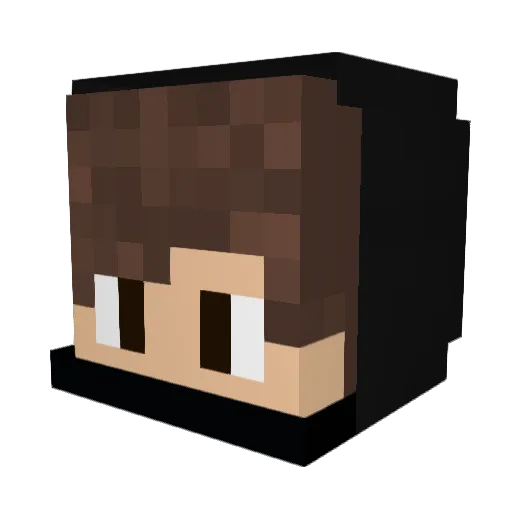 affesy Minecraft avatar head, 3D render