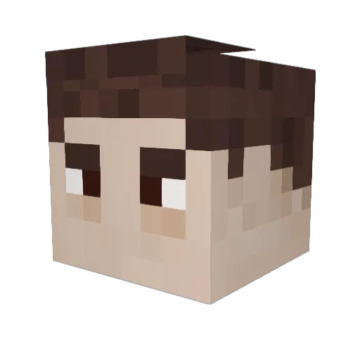 affi10 Minecraft avatar head, 3D render