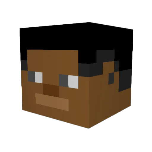 afford23 Minecraft avatar head, 3D render
