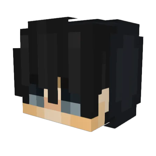 afirm Minecraft avatar head, 3D render