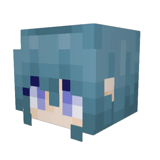 afk345 Minecraft avatar head, 3D render
