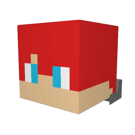 afk_15 Minecraft avatar head, 3D render
