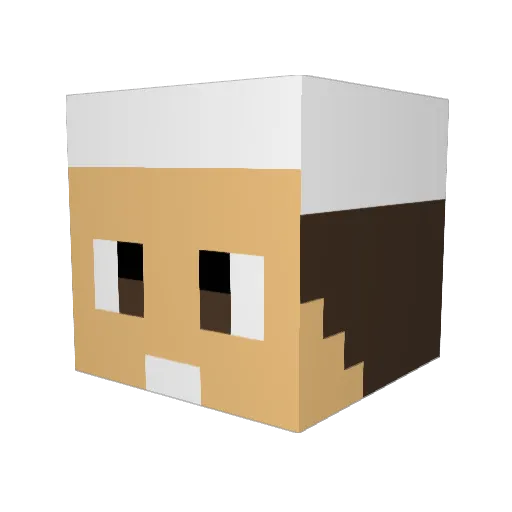 afkzin Minecraft avatar head, 3D render