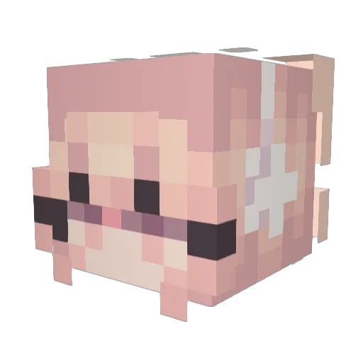 afoiwjef Minecraft avatar head, 3D render