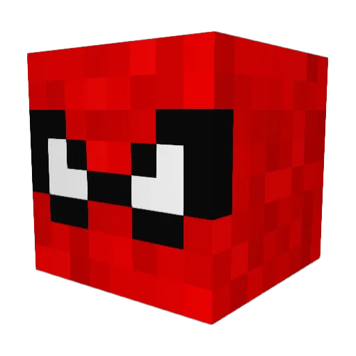 afordable_ Minecraft avatar head, 3D render