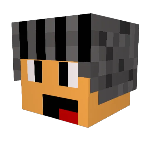 afossinha Minecraft avatar head, 3D render
