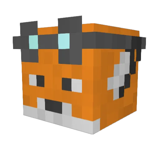 afoxiguinipig Minecraft avatar head, 3D render