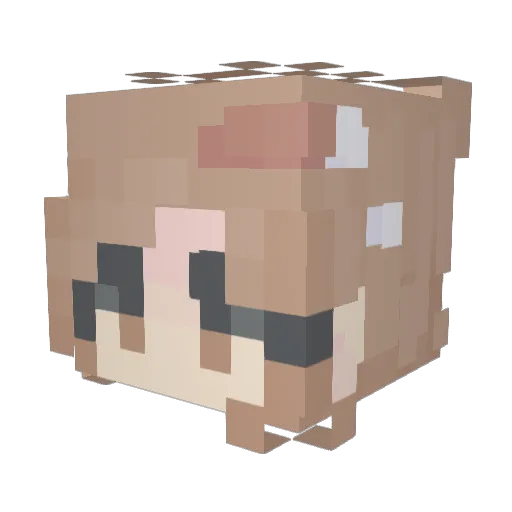 afrikazo Minecraft avatar head, 3D render
