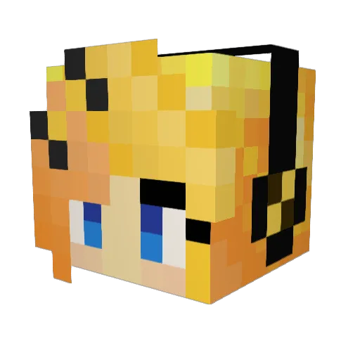 afriskysloth Minecraft avatar head, 3D render
