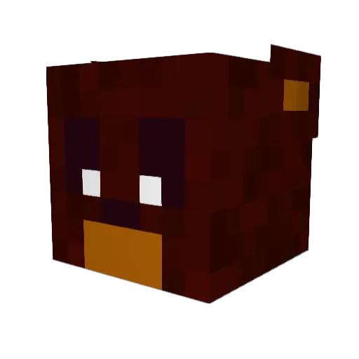 afro200 Minecraft avatar head, 3D render