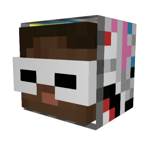 afro_hamburguesa Minecraft avatar head, 3D render