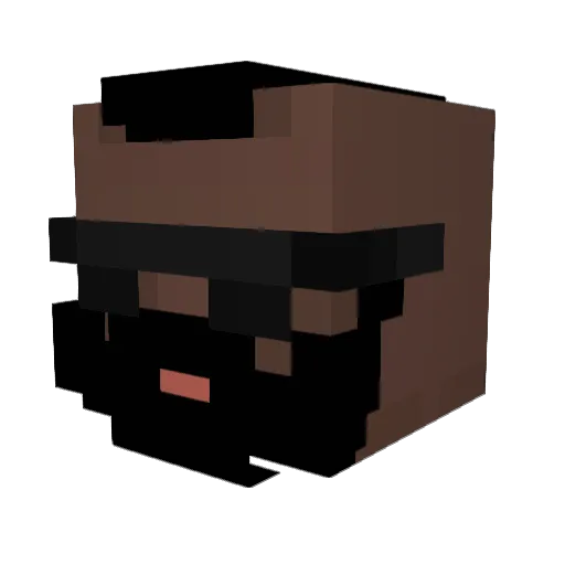 afroamericano Minecraft avatar head, 3D render
