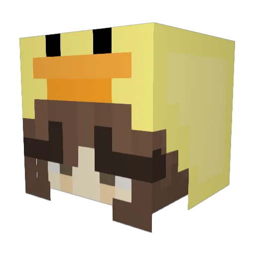 afroduckies Minecraft avatar head, 3D render