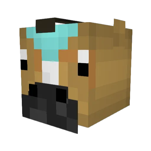 afrosty Minecraft avatar head, 3D render