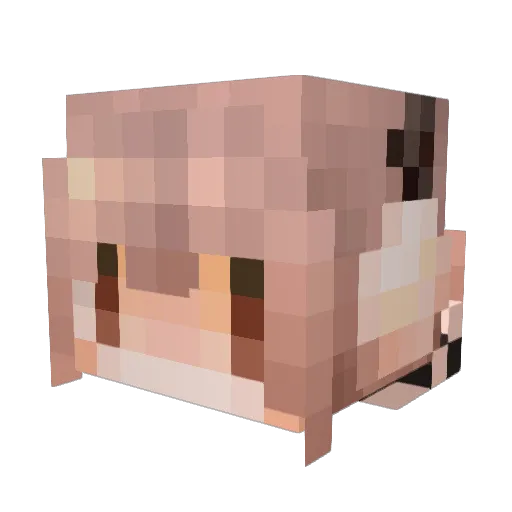 afryo Minecraft avatar head, 3D render