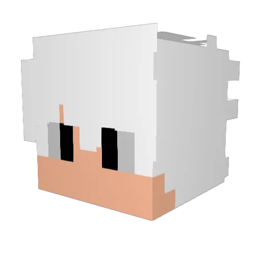 after777 Minecraft avatar head, 3D render