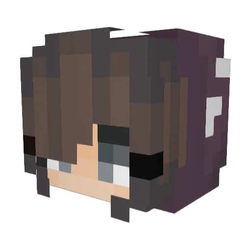 afterefx Minecraft avatar head, 3D render