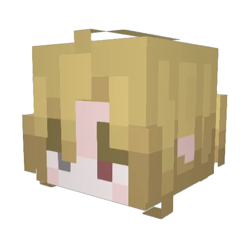 afterlyfefantasy Minecraft avatar head, 3D render