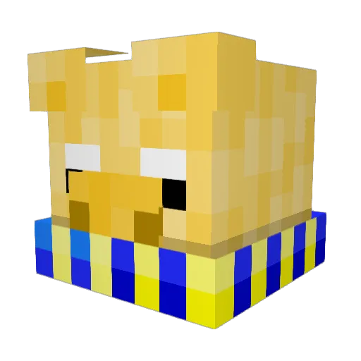 aftersabaka Minecraft avatar head, 3D render