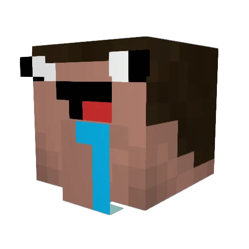 afuon Minecraft avatar head, 3D render