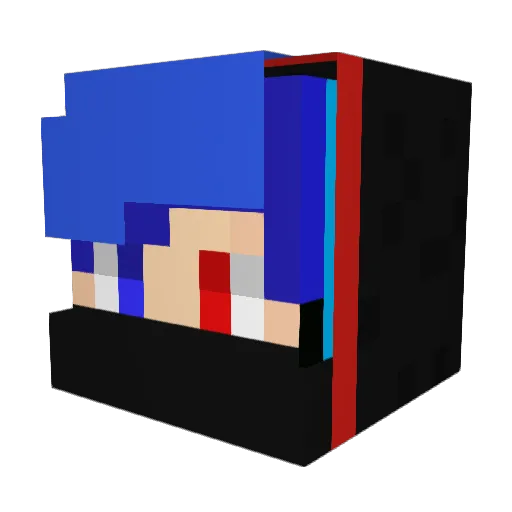 afwhe45jh54j465 Minecraft avatar head, 3D render
