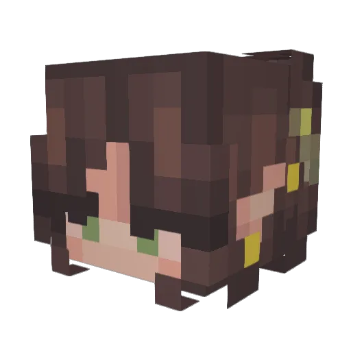agaa__ Minecraft avatar head, 3D render