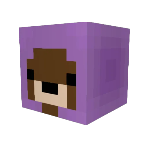 agabtw Minecraft avatar head, 3D render