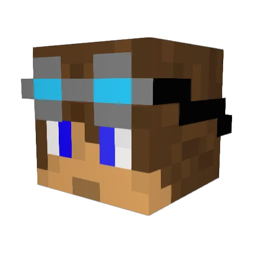 agaggi Minecraft avatar head, 3D render
