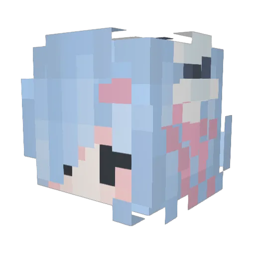 against_me Minecraft avatar head, 3D render