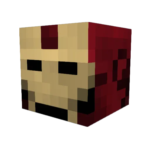 agajin Minecraft avatar head, 3D render
