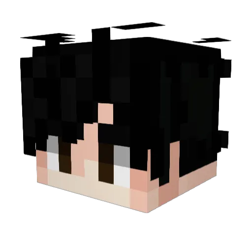 agakure Minecraft avatar head, 3D render