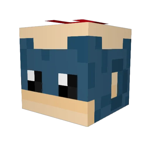 agallass Minecraft avatar head, 3D render