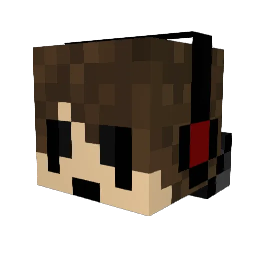 agalope Minecraft avatar head, 3D render