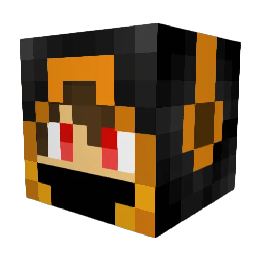 aganki Minecraft avatar head, 3D render