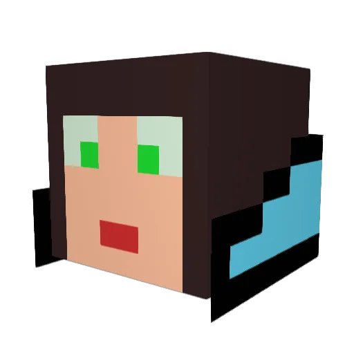 agathedu51 Minecraft avatar head, 3D render
