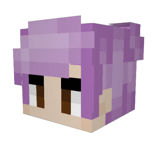 agathita Minecraft avatar head, 3D render
