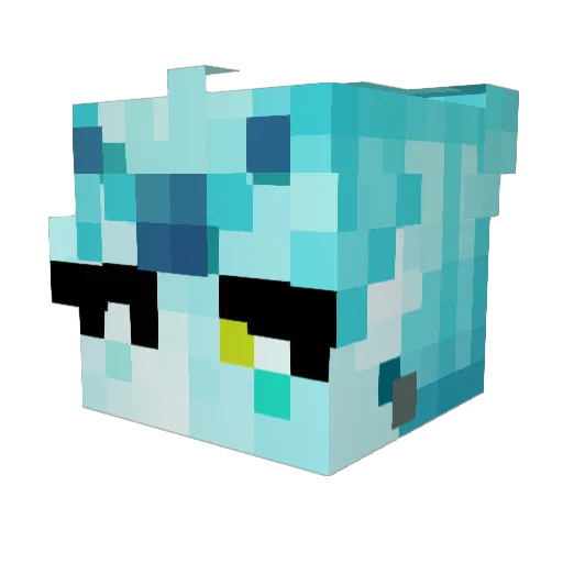 agathy Minecraft avatar head, 3D render