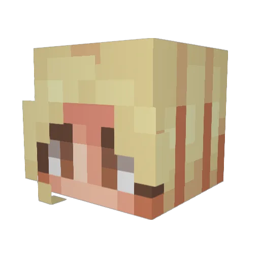 agbang Minecraft avatar head, 3D render