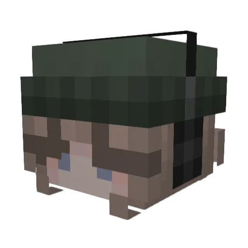 agbln Minecraft avatar head, 3D render