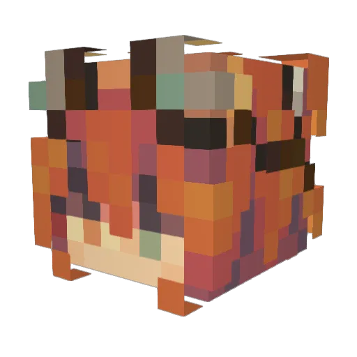 agc1019 Minecraft avatar head, 3D render