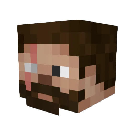agcy Minecraft avatar head, 3D render