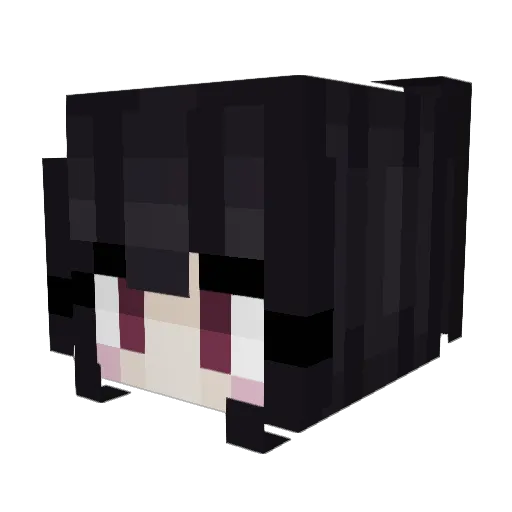 agebwaited Minecraft avatar head, 3D render