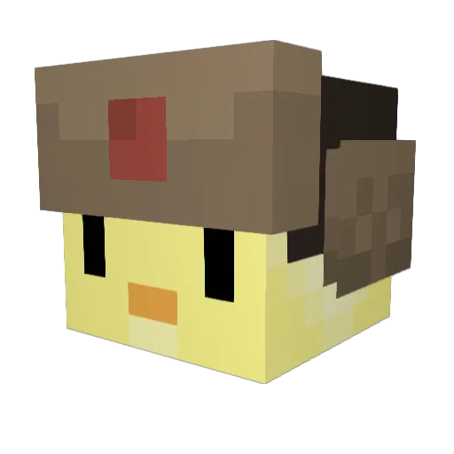 aged_bread Minecraft avatar head, 3D render