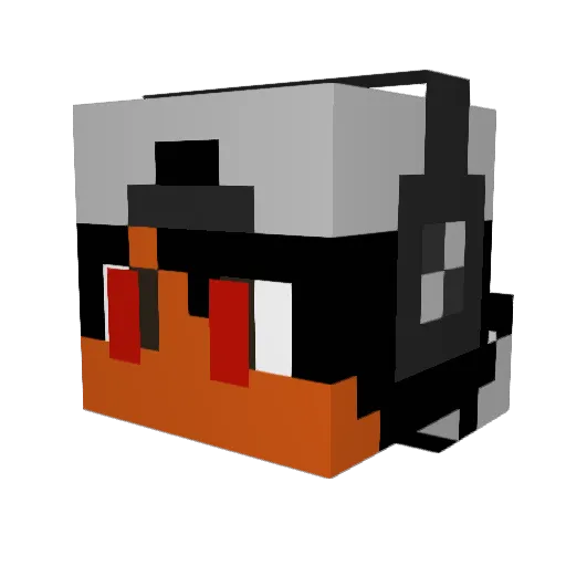 agedoz Minecraft avatar head, 3D render