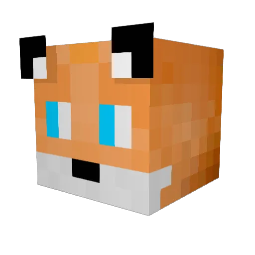 agendfox02 Minecraft avatar head, 3D render