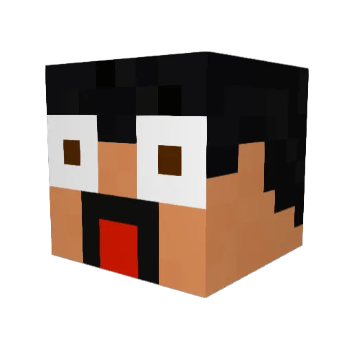 agent170 Minecraft avatar head, 3D render