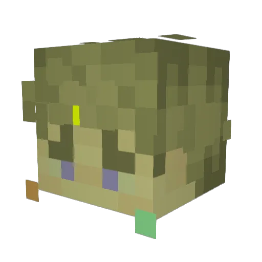 agentOri1 Minecraft avatar head, 3D render
