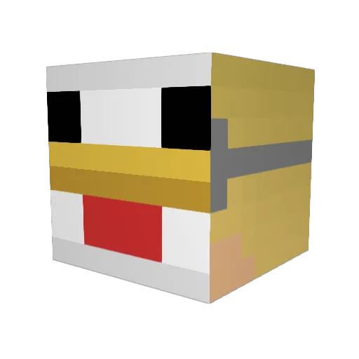 agent_double_0 Minecraft avatar head, 3D render