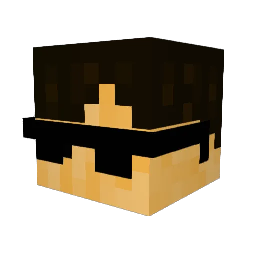 agent_shadows Minecraft avatar head, 3D render